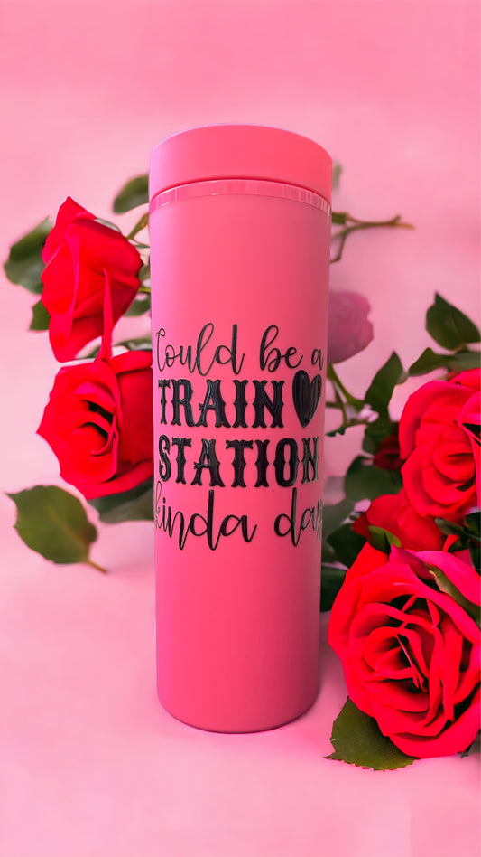 22oz RTS matte hot pink tumbler