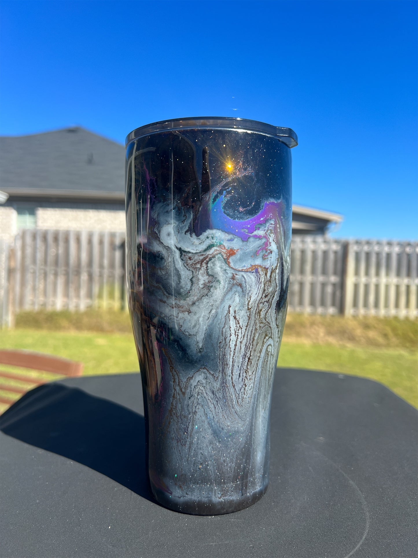 24oz RTS chrome color nebula style cup